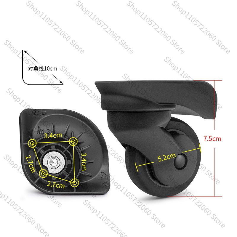 Silent Replacement Luggage Wheels - For W048# Luggage Spinner Wheel Replacement