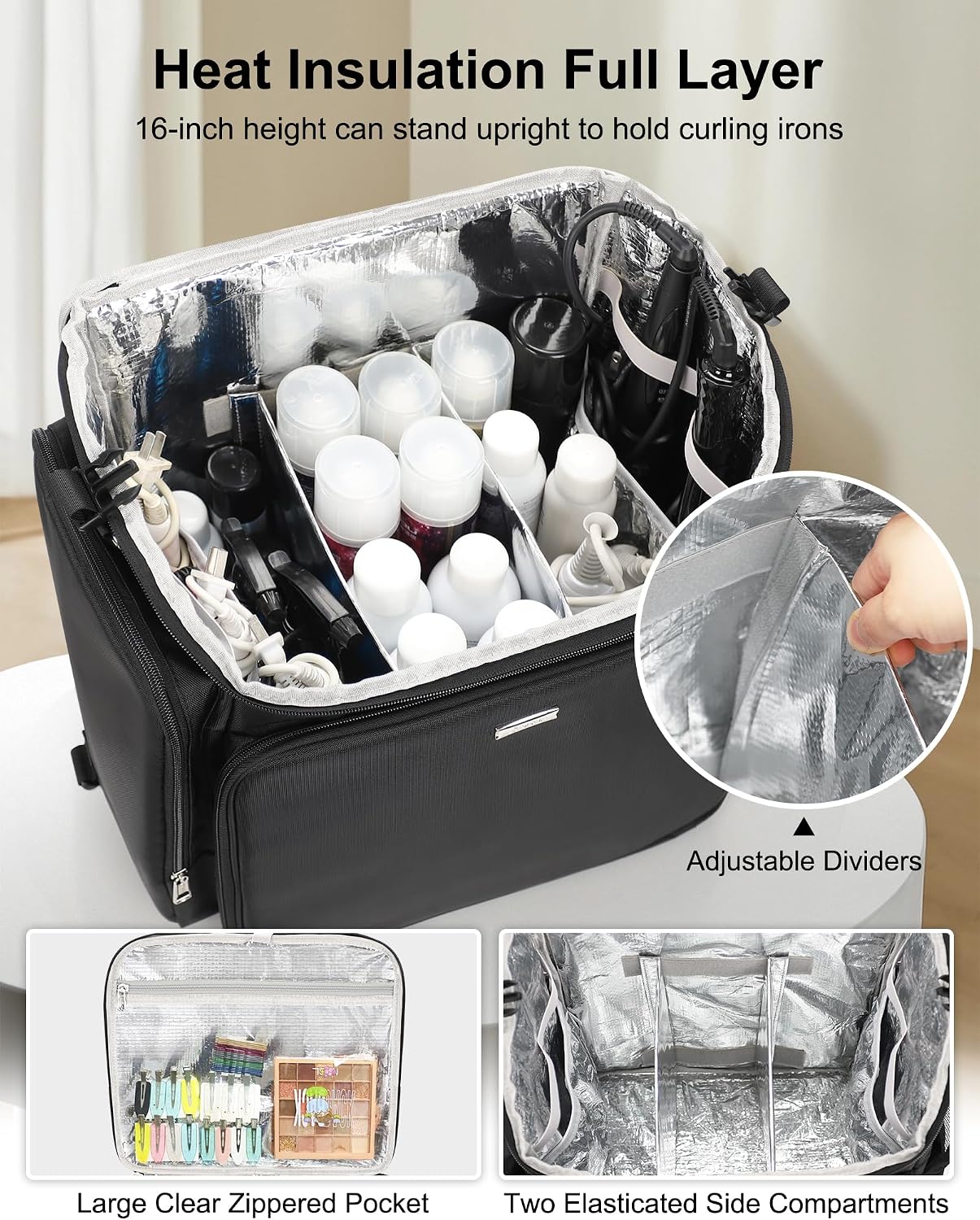 Rolling Makeup Case Hair Tools - Travel Bags recension och pris