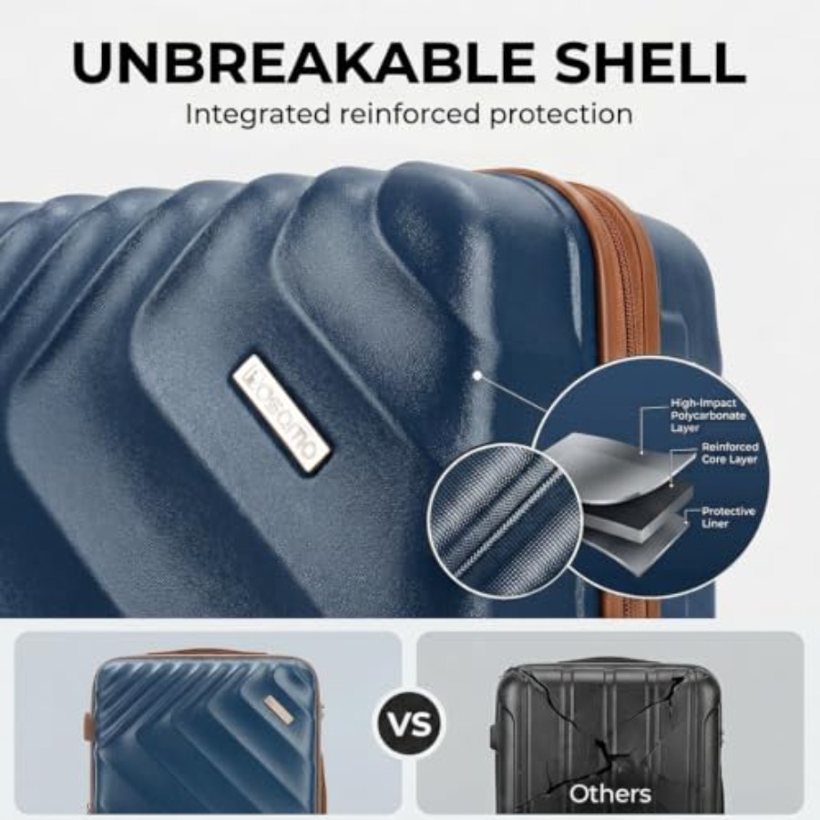 5-Piece Hard Shell Expandable  - Expandable Hard Shell Luggage Set recension och pris