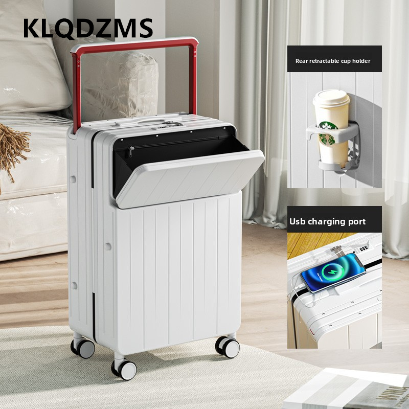 KLQDZMS Multifunctional Suitca - Front Opening Laptop Luggage 24 Inch recension och pris