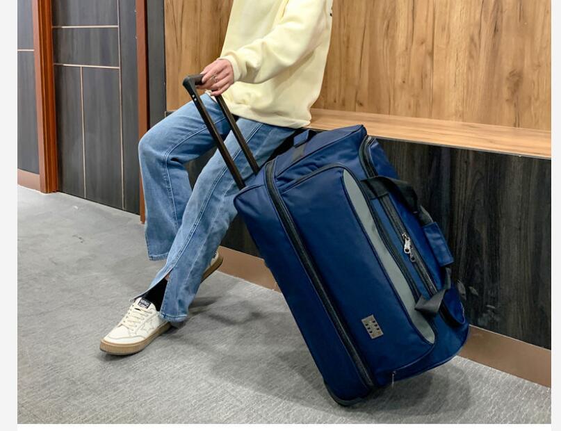22 inch Men carry on hand Lugg - Foldable Rolling Luggage Bag recension och pris