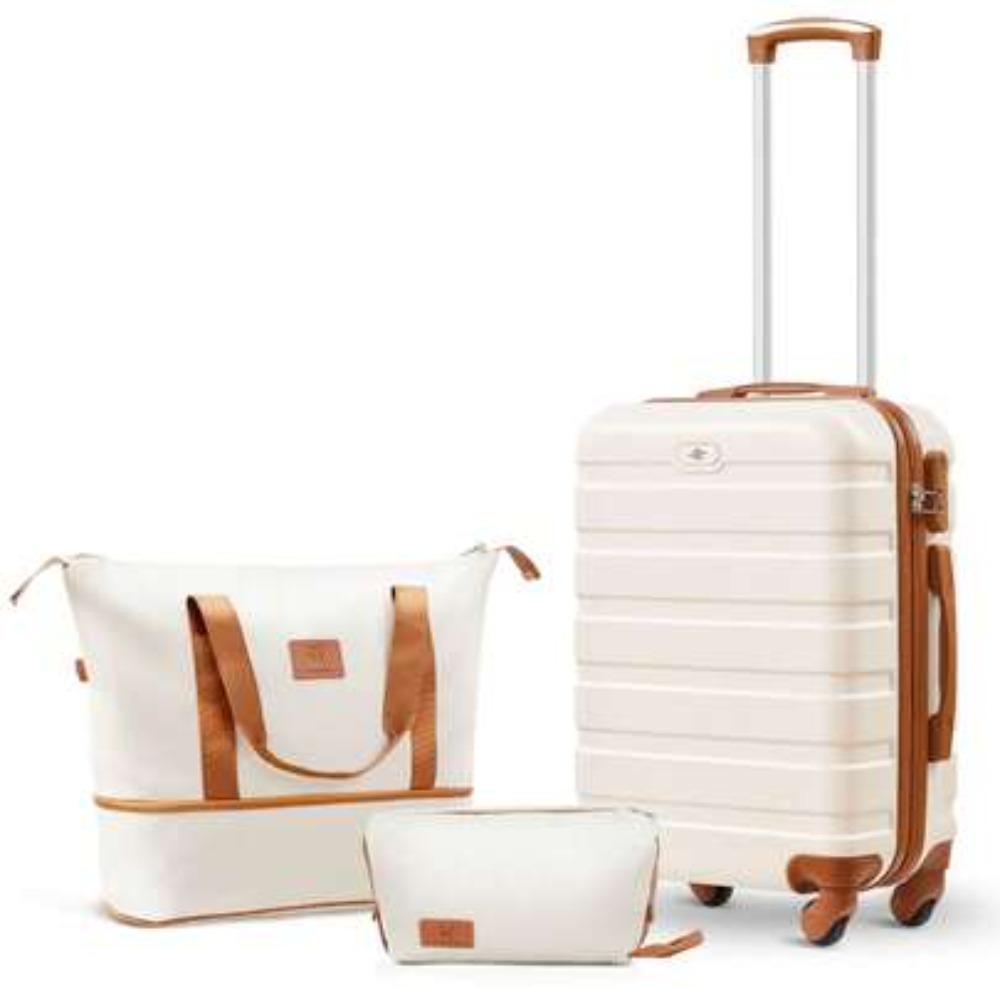 3 Piece Carry On Luggage Set 2 - Expandable Hard Shell Luggage Set recension och pris