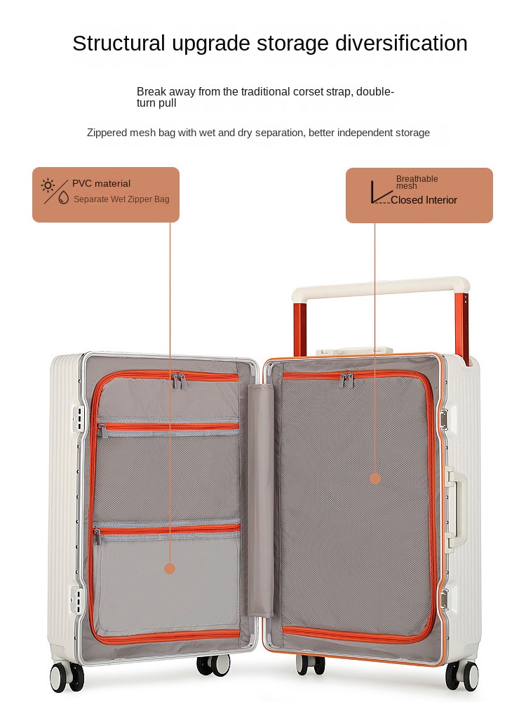 New Wide Handle Suitcase on Wh - Spinner Wheel Rolling Suitcase 20 Inch recension och pris