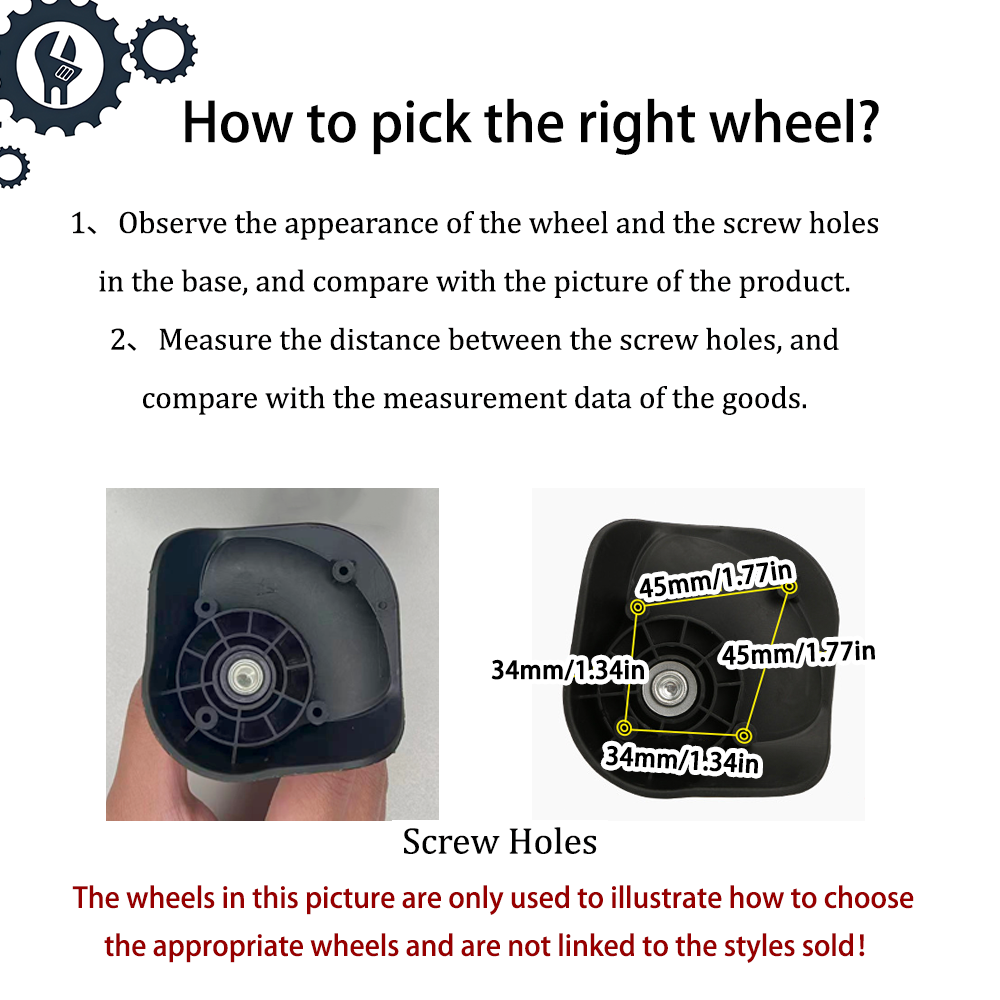 Replacement For Baixiang NL033 - Silent Replacement Luggage Wheels recension och pris