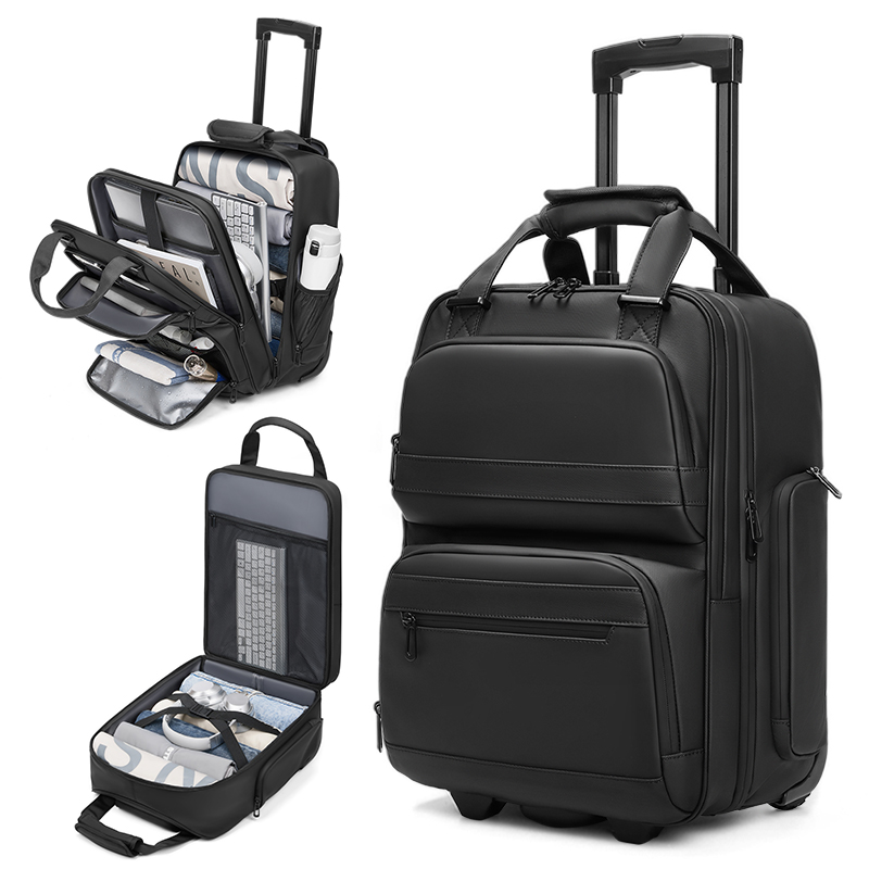 Travel Trolley Business Backpa - Foldable Rolling Luggage Bag recension och pris