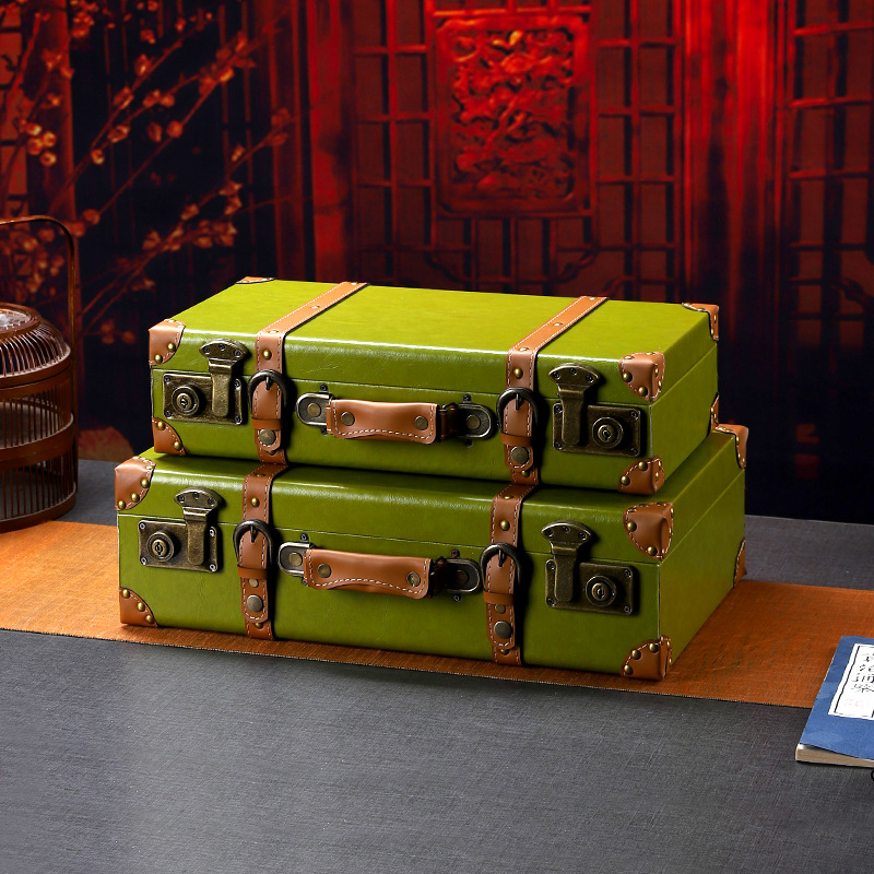 Vintage Wooden Suitcase Multi- - Retro Vintage Trunk Suitcase recension och pris